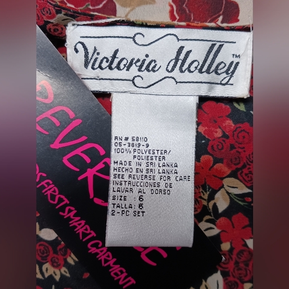 Victoria Holley 2pc Reversible Dress Set/Size 6/Floral, Long/ NWT - Picture 11 of 11